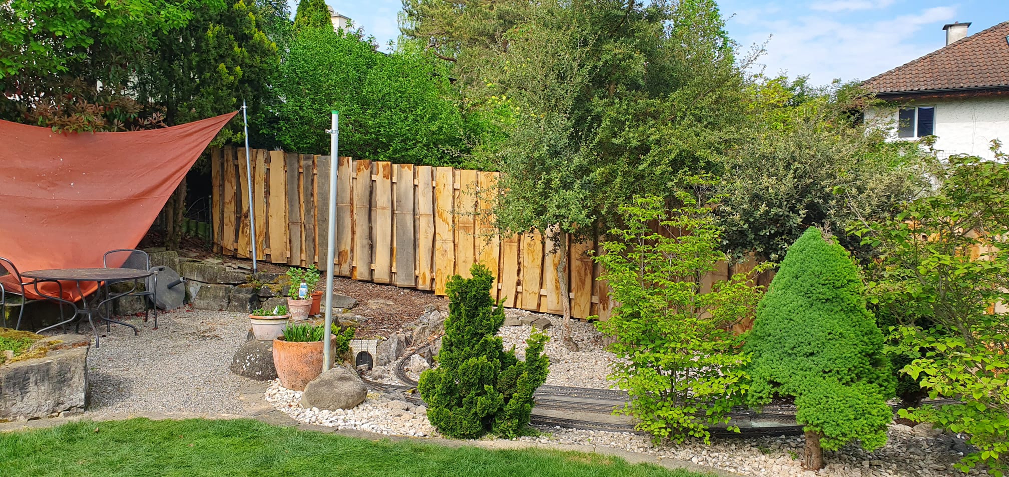 Sichtschutzwand Aus Kastanienholz 9437 Marbach